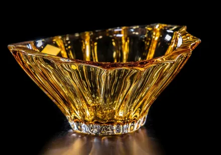 Cuenco de cristal amarillo BF6KG02220