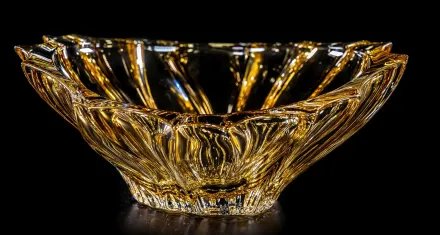 Cuenco de cristal amarillo BF6KG02330