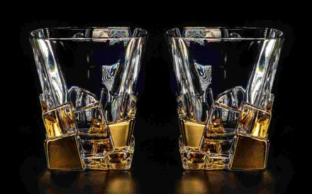 Juego de 2 vasos de ron BG25107zlato
