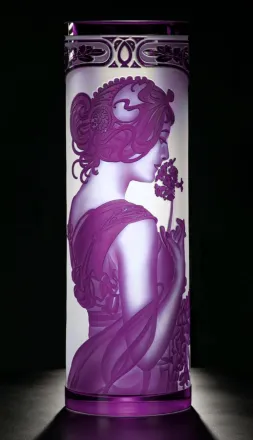 Jarrón de cristal en color purpureo SEB400FP