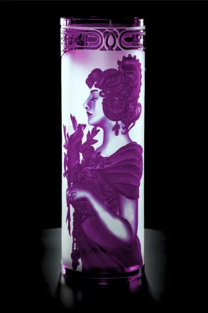 Jarrón de cristal en color purpureo SEB400FK