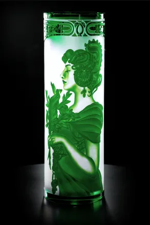 Jarrón de cristal en color verde SEB400ZK