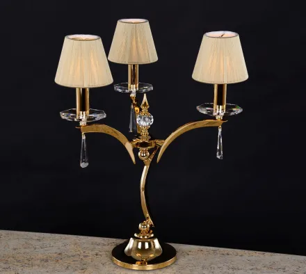 Lámpara de mesa de latón LLCH03S BRASS BEIGE