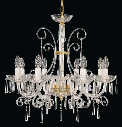 Lámpara de araña de cristal lisa EL411803