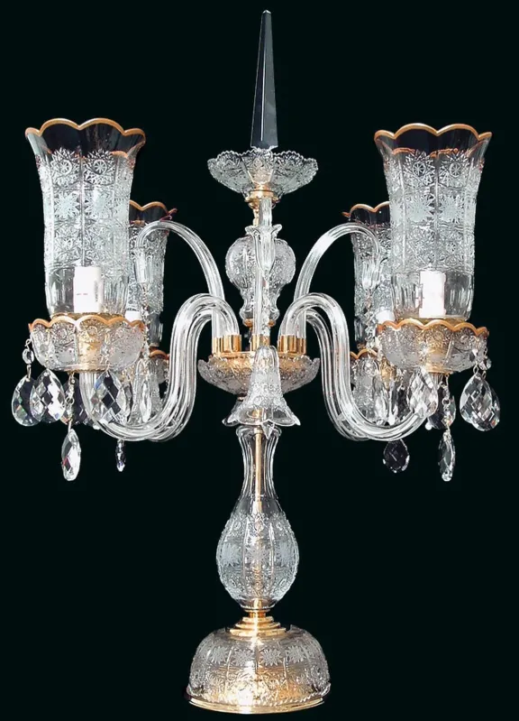 Lámpara de mesa de cristal ES685401Tbells Lámpara de mesa de cristal ES685401Tbells