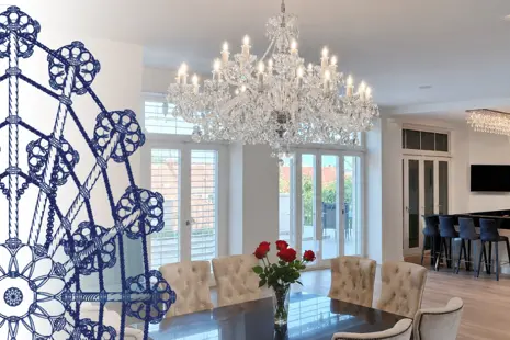 Iluminación de una villa de lujo en Praga: seis estancias, una misma firma en cristal