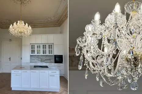 Una joya del modernismo iluminada por cristal checo